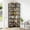 Dark Brown, variant on Fnova 78.7" Tall 7-Tier Corner Bookshelf, Industrial Large Corner Bookcase Storage Display Rack with Metal Frame for Living Room Home Office