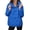 Blue, variant on Fall Winter Women Long Sleeve Stand Collar Quilted Hoodies Puffer Jacket