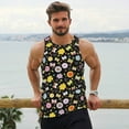 thumbnail image 6 of Salouo Flower Butterfly for Men's Tank Tops,Sleeveless Muscle Shirts for Men Quick Dry Workout Tank Top Gym Muscle Tee Fitness Bodybuilding Sleeveless T Shirt-, 6 of 7