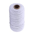 thumbnail image 1 of Cuerda de algodón hecha a mano, 3 mm de diámetro, de un solo color, tejidas para manualidades, cuerdas de 100 m, color blanco 1 rollo sidaley HA5320-16B, 1 of 6