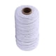 thumbnail image 1 of Cuerda de algodón hecha a mano, 3 mm de diámetro, de un solo color, tejidas para manualidades, cuerdas de 100 m, color blanco 1 rollo kenally HA5320-16B, 1 of 6