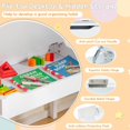 thumbnail image 4 of LDHF Kids Table and Chair Set, Flip Top Kids Art Craft Table w/Chair for Playroom Kindergarten, Toddler Drawing Writing Desk Set w/Paper Roll & 2 Markers, Gift for Boys Girls Ages 3+ (White), 4 of 4
