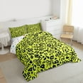 thumbnail image 3 of jejeloiu Cartoon Leopard Pattern Bedding Comforter Set,Wild Cheetah Animal Twin Comforter Sets,Black Yellow Bedding Set For Girl Kids,Luxury Bedroom Decor Reversible,2pcs, 3 of 8