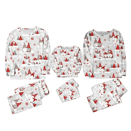 

LEEy-world Christmas Christmas Pajamas For Family Christmas Pjs Matching Sets Merry Christmas Printed Tops Pants Set Family Christmas Pajamas B XXL