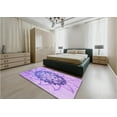 thumbnail image 5 of Ahgly Company Machine Washable Indoor Rectangle Transitional Blossom Pink Area Rugs, 6' x 9', 5 of 7