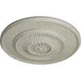 thumbnail image 3 of Ekena Millwork 23 1/2"OD x 2 3/4"P Floral Ceiling Medallion, Hand-Painted Pot of Cream Crackle, 3 of 6