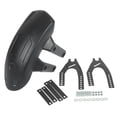 thumbnail image 1 of Guardabarros trasero de motocicleta ABS de metal negro, protector contra salpicaduras de neumáticos universal para 12-Cubo de ruedas de 18 pulgadas, 1 of 14