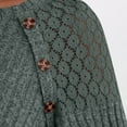 thumbnail image 6 of DDAPJ pyju Women's Lace Long Sleeve Knit Top Dressy Casual Crew Neck Tunic Blouses Soft Knitted Jumper Tops Army Green M, 6 of 8
