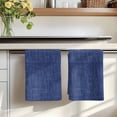 thumbnail image 7 of Vintage Navy Blue Kitchen Towels Set of 4, Farmhouse Retro Dark Solid Color Linen Texture Absorbent Dish Towels for Kitchen, Microfiber Hand Towel, Quick Drying Tea Towel for Cleaning Dishcloths, 7 of 7