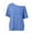 Blue, variant on One Shoulder Plus Size Tops for Women V Neck Short Sleeve Oversized Shirts Casual Tunic Blouses