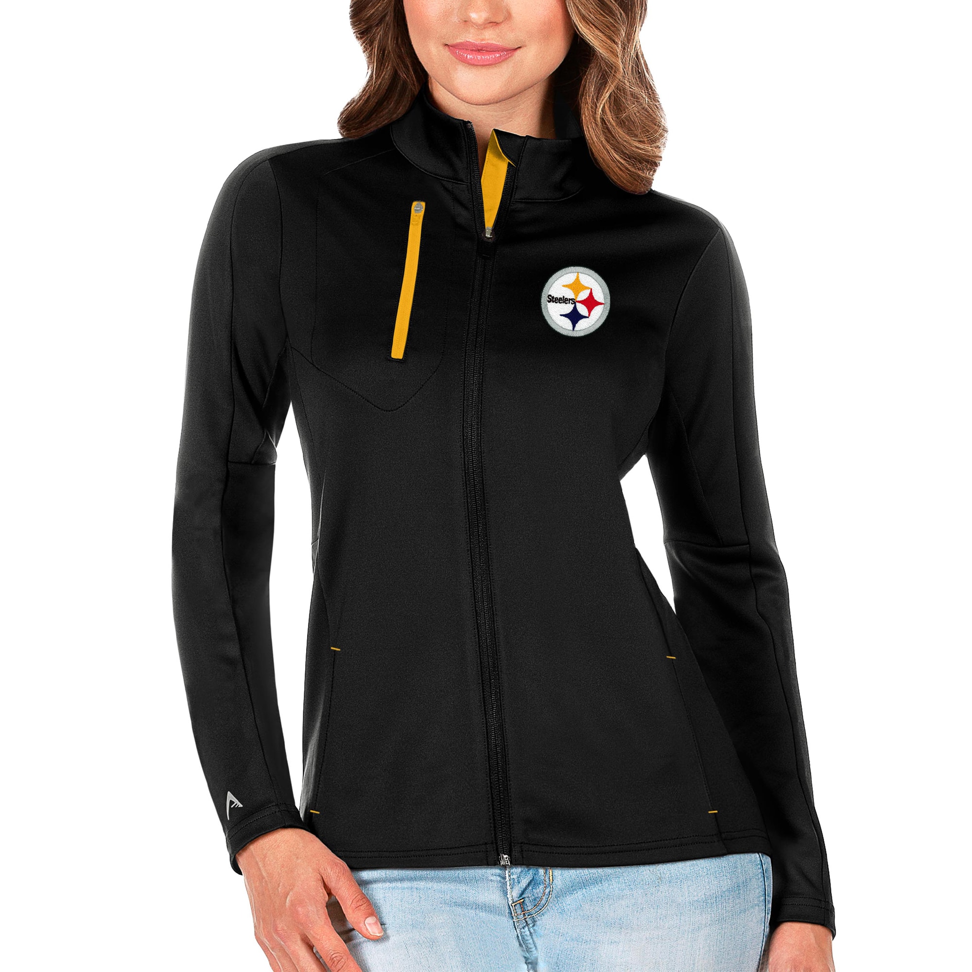 Women's Antigua Black/Gold Pittsburgh 