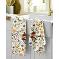 thumbnail image 2 of Flour Sack Kitchen Towels - Set of 2 Spring Dish Towels with Hanging Loop 18x26 Inch Absorbent Reusable Cotton Cloths for Cleaning Cute Design Home Decorative Housewarming, Vintage Flower, 2 of 6