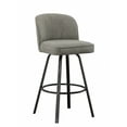 thumbnail image 4 of Steve Silver Anaheim Gray Metal 30" Swivel Bar Chair, 4 of 5