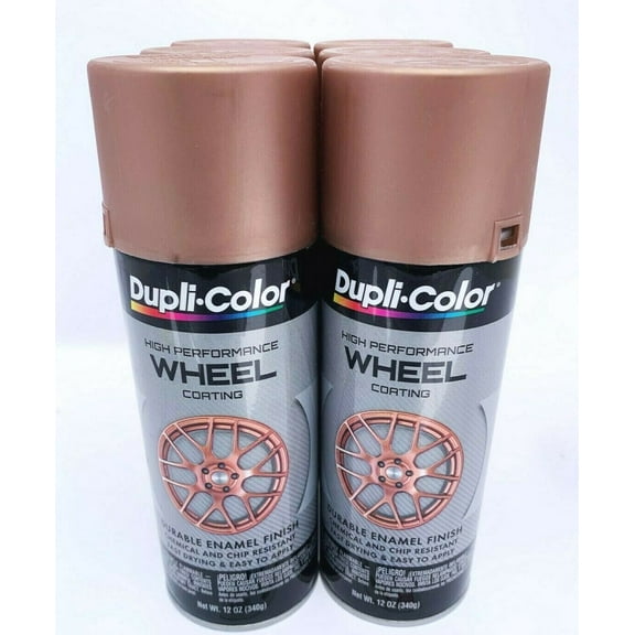 Duplicolor HWP109 - 6 Pack Wheel Coating Spray Paint Rose Gold - 12 oz