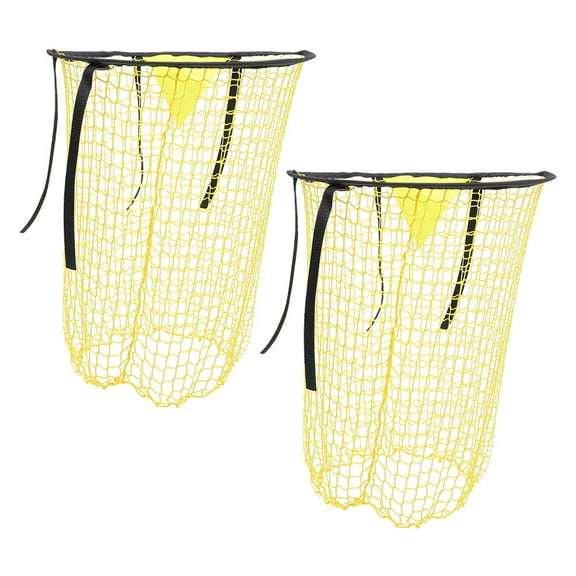 HOMEMAXS 2 PCS Soccer Goal Net Portable Network Top Corner Football Targets Yellow