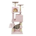 thumbnail image 1 of Gymax 57'' Cat Tree for Indoor Cats w/Dual Condos Hammock Sisal Scratching Posts, 1 of 10