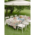 thumbnail image 3 of Outdoor Tablecloth with Umbrella Hole and Zipper, Colorful Floral Rectangle Table Cloth 60x84 Inch Waterproof Tablecloth, Farmhouse Country Dragonfly Butterfly Flower Picnic Table Cover for Patio, 3 of 7