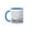 Blue/White, variant on 3drose, Pelicans Flying over New Smyrna Beach., 11oz Two-tone Green Mug