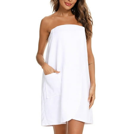 

Tsseiatte Women s Towel Wrap Bathrobe Soft Adjustable Spa Robe with Hair Shower Cap for Shower
