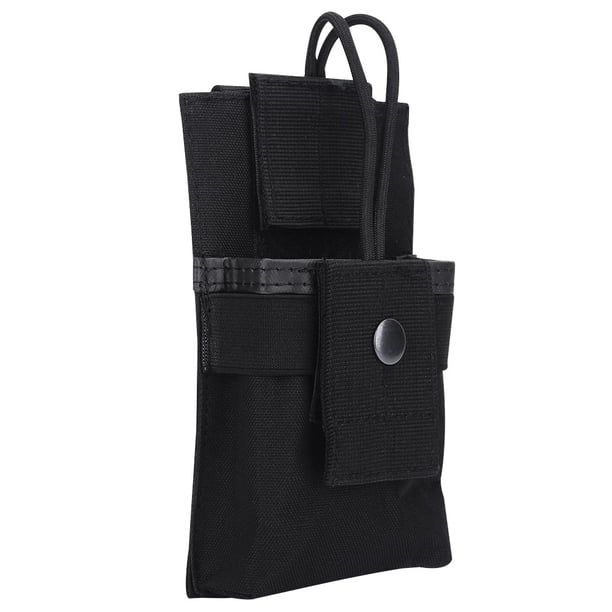 Bolsa para walkie talkie Jadeshay de nailon portátil color negro