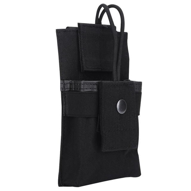 Bolsa para walkie talkie Jadeshay de nailon portátil color negro