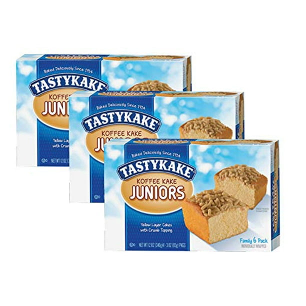 Tastykake Chocolate, Coconut or Koffee Kake Juniors Family Size 6 Pack