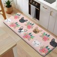 thumbnail image 5 of Pink French Bulldog Flowers Florals Kitchen Rug Mat,Kitchen Runner Rugs Non Skid Washable,Decorative Kitchen Floor Mats for Kitchen,Sink,Laundry,17"x47.2", 5 of 7