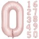 thumbnail image 1 of Globo número 0 rosa mate de 40" Yeodong para fiesta, 1 of 6