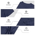 thumbnail image 6 of Domuza Tshirts Shirts for Men Summer Henley Gym T-Shirts 3 Button Solid Short Sleeve Work Tops Navy 2XL, 6 of 7