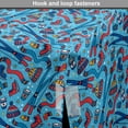 thumbnail image 4 of Ski Dog Crate Cover, Winter Hobbies Skating Coffee Cup Took Scarf Sports Cartoon, Easy to Use Pet Kennel Cover Small Dogs Puppies Kittens, 7 Sizes, Sky Blue Multicolor, by Ambesonne, 4 of 6