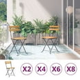 thumbnail image 6 of vidaXL Patio Folding Chairs Bistro Foldable Chair Steel and Solid Wood Acacia, 6 of 50