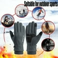 thumbnail image 4 of Callipe 1 Pair Winter Cycling Gloves Warm Touchscreen Anti-slip Windproof Waterproof Cold Weather Men Women Outdoor Motorcycle Snow Skiing Full Finger Gloves, 4 of 8