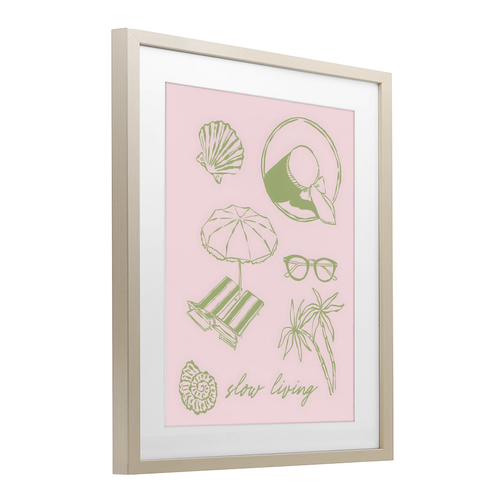 Stupell Industries Slow Beach Living Birch Framed Print Under Glass, design by The Prints Vibe