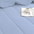 thumbnail image 6 of 3 Piece Luxury Thicker Pattern Comforter Set, 800 TC, 100% Egyptian Cotton, Full/Queen Size Light Blue Solid Color, 6 of 6