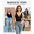 thumbnail image 6 of MANIFIQUE Shapewear for Women Tummy Control Bodysuit Faja Body Shaper Waist Trainer V Neck Body Suit with Built in Bra, 6 of 7