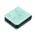 thumbnail image 4 of Nalacover Compatible for Samsung Galaxy Z Flip3 Slim Folding Case, Butterflies Pattern Luxury PU Leather + Silicone/TPU Shockproof Protective Cover for Samsung Galaxy Z Flip3,Green, 4 of 8