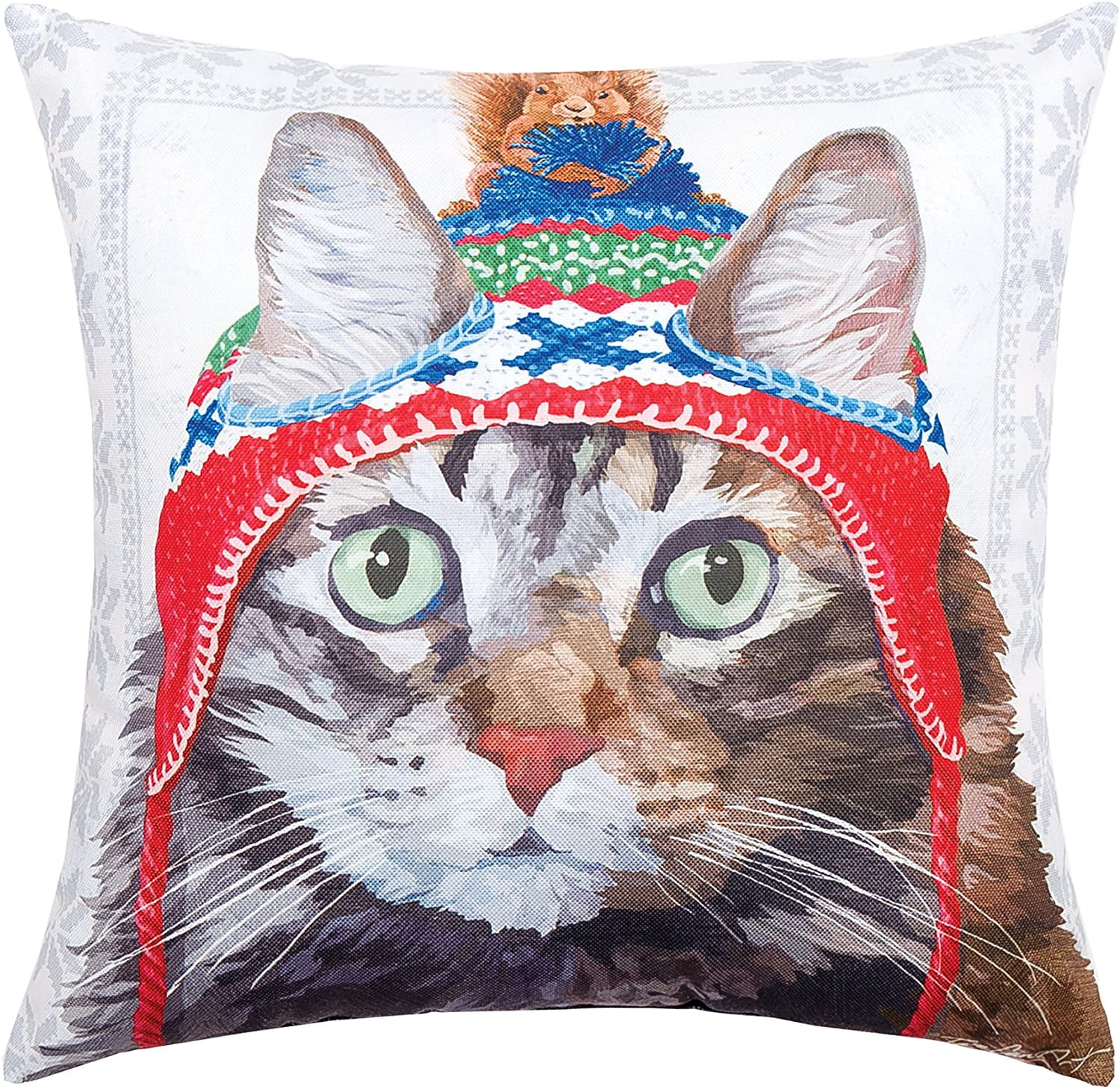 18" European Style Cute Book Cat Party Cushion linen Throw Pillowcase Home Deco 
