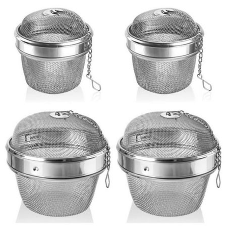 

4Pcs Ball Infuser 2 Sizes Extra Infuser with Hook for Spice Tea Etc