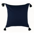 thumbnail image 3 of SAFAVIEH Cassia 16" x 16" Striped Dyed Pillow with Fringe, Navy/White, 3 of 4