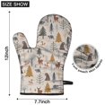 thumbnail image 6 of Cute Oven Mitts,Beige Christmas Forest Animal Pattern Oven Mitt 2-Pack Set,Kitchen Gloves for Oven,Heat Resistant Oven Mitts 7.7"x12", 6 of 7