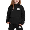 thumbnail image 3 of WOYY Girls Outfits Casual Letter Print Hoodie Pants Comfy Sweat Suit Kids Clothing Sets, Sizes 2-13, 3 of 3