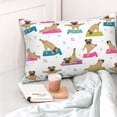 thumbnail image 4 of Lsque Yoga Dogs Poses Pattern Bedding Waterproof Pillow Protector Zippered Queen – Bed Bug Proof Pillow Encasement-14"x20", 4 of 6