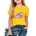 thumbnail image 2 of T-shirt à Manches Courtes à Col Rond pour Enfants, Mélange Doux Polyester-Spandex, Imprimé Graphique Coloré, Tissu Respirant, Tenue Décontractée, Convient aux Âges de 2 à 10 Ans, 2 of 4