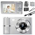 thumbnail image 1 of MAKATA Compact Digital Camera 50MP 16X Zoom HD 1080P - Point and Shoot Digital Camera 32GB Two Batteries - Kids Camera for Boys Girls Toddler Kids Students Beginners - Birthday  Holiday Gift (SILVER), 1 of 10