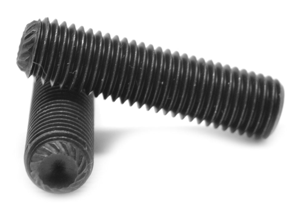 Alloy Steel Full Thread Hex Socket Set Screws Knurled Cup Point 200 pcs Metric M8-1.25 X 20mm ISO 4029 