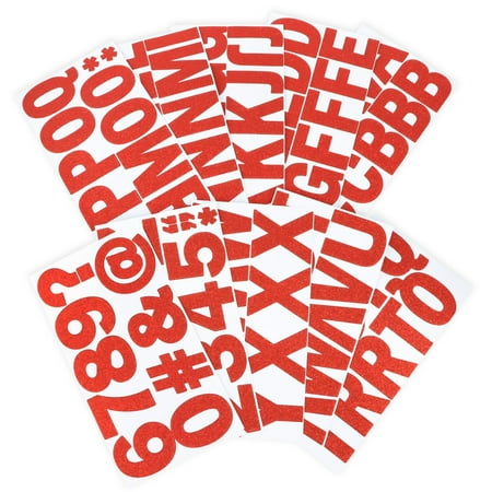 UPC: 0195158476736 | 3.25  Red Glitter Alphabet Stickers by Recollections™
