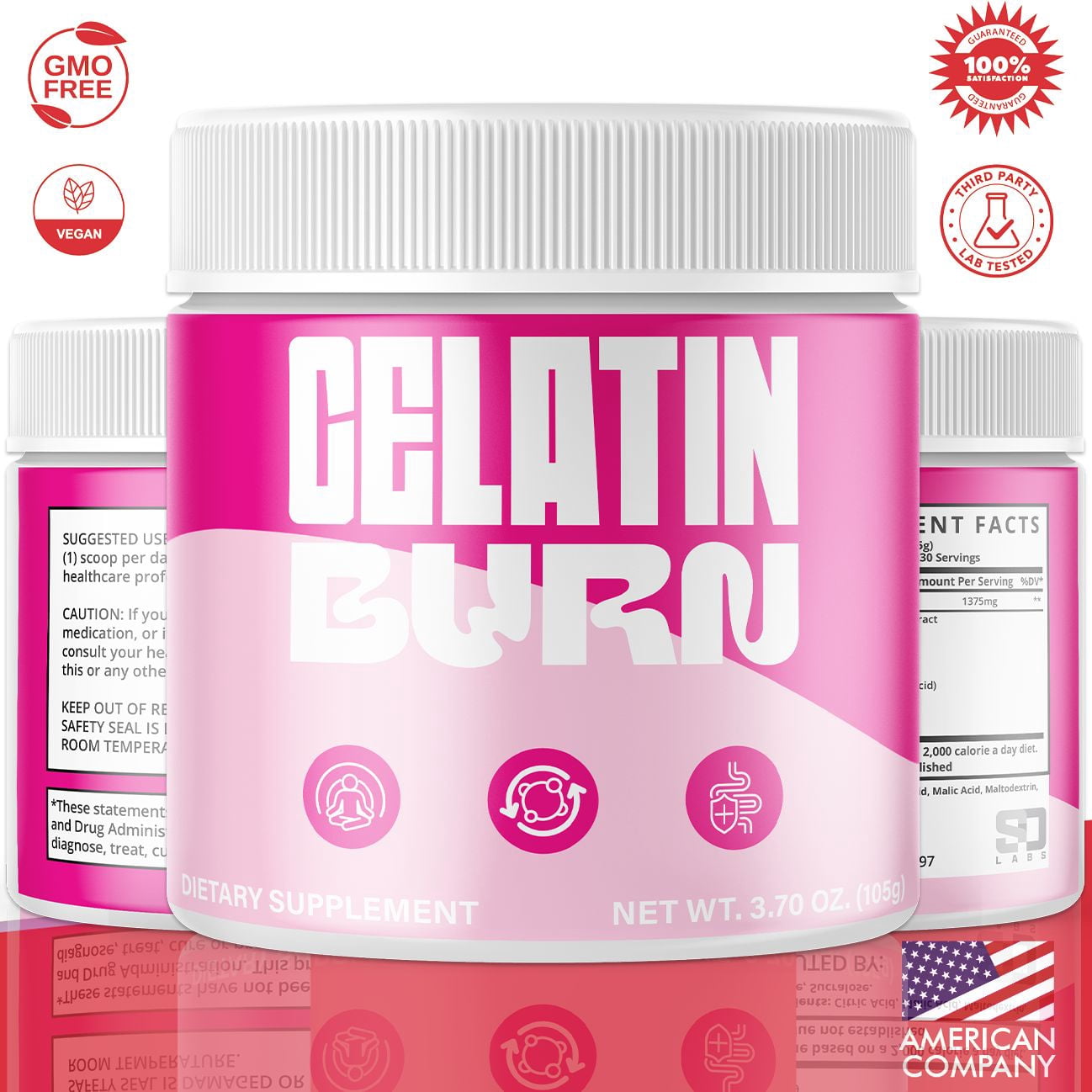 Gelatin Burn Advanced Formula Powder Supporting Energy and Healthy Lifestyle 30 Servings
