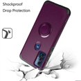 thumbnail image 2 of Designed for Motorola Moto G Pure /G Power 2022 Kickstand Hybrid with 360° Rotate Ring Stand Magnetic Hard PC TPU + Screen Protectror Phone Case Cover [Dark Purple], 2 of 11
