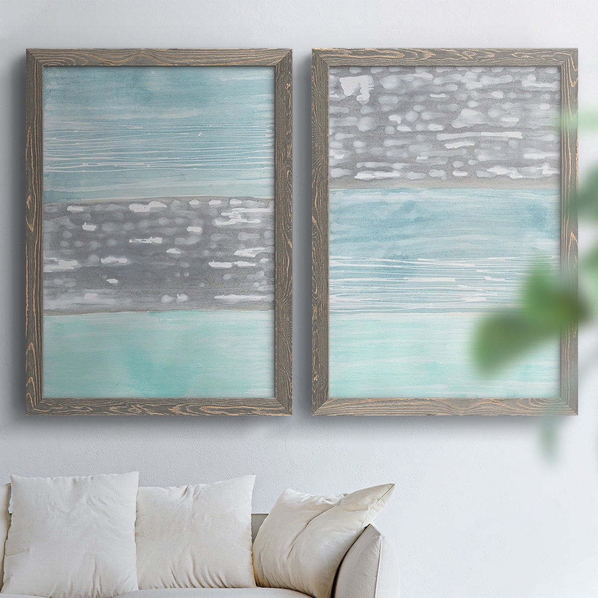 Hydrusphere I - Premium Framed Canvas 2 Piece Set - Ready to Hang