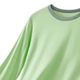 thumbnail image 4 of ATOGUTA Two Piece Outfits for Girls Summer Kids Long Sleeve T-Shirts and Elastic Waist Wide Leg Pants Size 2T-15 Summer Everyday Outfit Soft and Comfortable Green, 4 of 4
